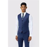 Ted Baker Slim Fit Keats Cobalt Flannel Waistcoat