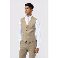 Ted Baker Slim Fit Larkin Oatmeal Flannel Waistcoat