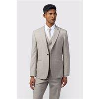 Ted Baker Slim Fit Performance Donne Taupe Check Men's Suit Jacket