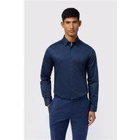 Ted Baker Navy Blue Mens Shirt, Long Sleeve, Slim fit, Stretch Fabric