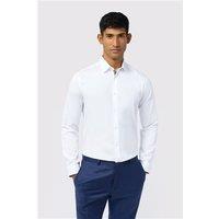 Ted Baker White Mens Shirt, Long Sleeve, Slim fit, Stretch Fabric