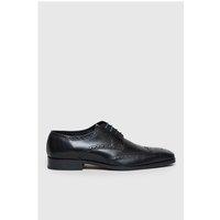 Antique Rogue Luca Black Leather Brogues