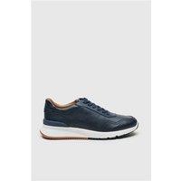 Antique Rogue Palmer Navy Blue Leather Smart Trainer