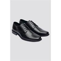 Racing Green Black Derby Style Formal Leather Shoes by Suit Direct