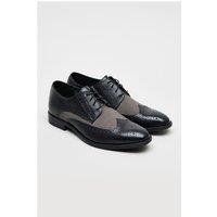 Bennett and Baxter Racing Green Black Leather Max Derby Brogue Shoe by Suit Direct