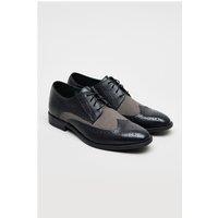 Bennett and Baxter Racing Green Black Leather Max Derby Brogue Shoe