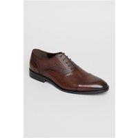 Racing Green Mclaren Brown Capped Oxford Shoe by Suit Direct