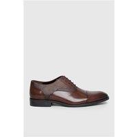 Racing Green Mclaren Brown Capped Oxford Shoe