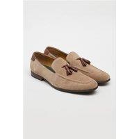 Bennett and Baxter Racing Green Niky Stone Suede Tassel Loafer by Suit Direct