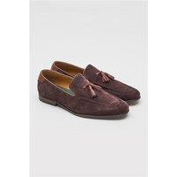 Bennett and Baxter Racing Green Niky Brown Suede Tassel Loafer by Suit Direct