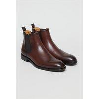 Racing Green Collins Brown Leather Chelsea Boots