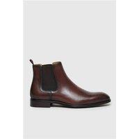 Racing Green Collins Brown Leather Chelsea Boots