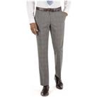 Alexandre of England Tailored Fit Grey Check Men's Suit Trousers