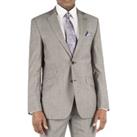 Alexandre of England Tailored Fit Silver Grey Tonic Men's Suit Jacket