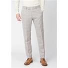 Antique Rogue Slim Fit Cream Tweed with Taupe Overcheck Beige Men's Trousers