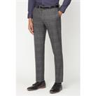 Antique Rogue Checked Grey Men's Regular Fit Suit Trousers