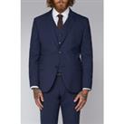 Gibson London Tailored Fit Blue Semi Plain Men's Suit Jacket