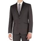 Limehaus Slim Fit Black Prom Contrast Lapel Men's Suit Jacket