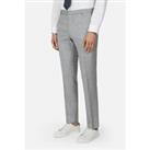 Ted Baker Slim Fit Grey & Pale Blue Check Men's Suit Trousers