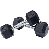 Fuel Fitness Rubber Hex Dumbbells