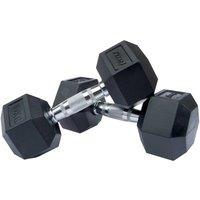 Fuel Fitness Rubber Hex Dumbbells