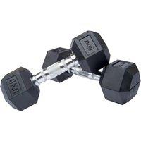 Fuel Fitness Rubber Hex Dumbbells