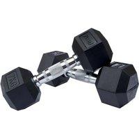 Fuel Fitness Rubber Hex Dumbbells