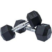 Fuel Fitness Rubber Hex Dumbbells