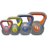 DKN 2, 4, 6 and 8kg Vinyl Kettlebell Weight Set