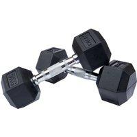 DKN Rubber Hex Dumbbells