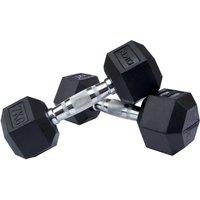 DKN Rubber Hex Dumbbells