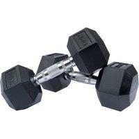 DKN Rubber Hex Dumbbells