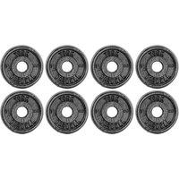 York 8x 1.25kg Black Cast Iron 1Inch Plates