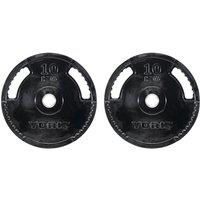 York 2 x 10kg G2 Rubber Thin Line Olympic Weight Plates