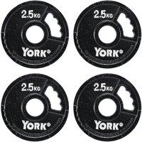 York 4 x 2.5kg G2 Cast Iron Olympic Weight Plates