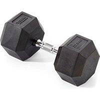 York Fitness 22.5kg Rubber Hex Dumbbell