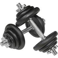 Fuel Fitness 20kg Black Cast Iron Dumbbell Set