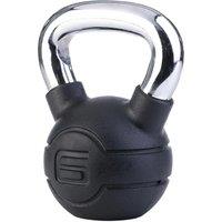 Jordan Black Rubber Kettlebell with Chrome Handle
