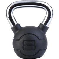 Jordan Black Rubber Kettlebell with Chrome Handle