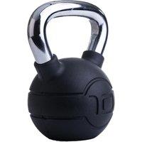Jordan Black Rubber Kettlebell with Chrome Handle