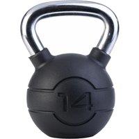 Jordan Black Rubber Kettlebell with Chrome Handle