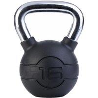 Jordan Black Rubber Kettlebell with Chrome Handle