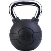 Jordan Black Rubber Kettlebell with Chrome Handle