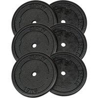 DKN 6 x 10kg Cast Iron Standard Weight Plates