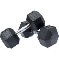 DKN Rubber Hex Dumbbells