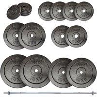Fuel Fitness 80kg Standard Cast Iron Weight Set with 6ft Bar