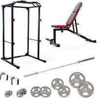 Viavito Home Gym and DKN 140kg Tri Grip Adjustable Olympic Weight Set