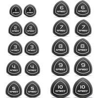 Spirit Fitness 1kg to 10kg Studio Dumbbells Set - 10 pairs