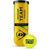 Dunlop Team Pressurised Padel Balls - Tube Of 3