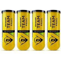 Dunlop Team Pressurised Padel Balls - 1 Dozen